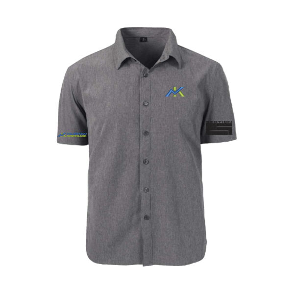 Men's Chambray Short Sleeve Dress Shirt Thumbnail