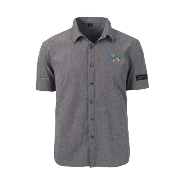 Men's Chambray Short Sleeve Dress Shirt Thumbnail