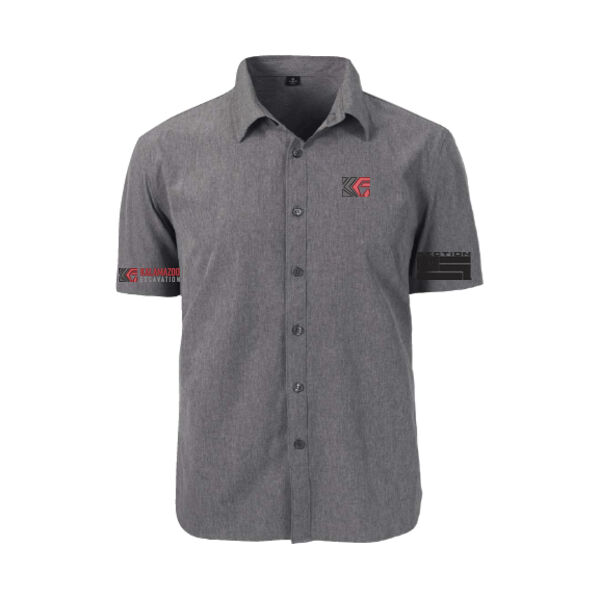 Men's Chambray Short Sleeve Dress Shirt Thumbnail